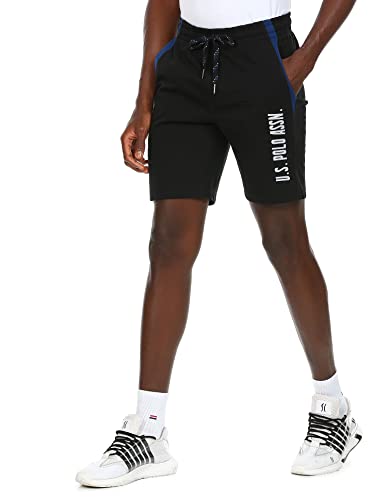 U.S. Polo Assn. Mens Comfort Fit Solid I668 Shorts - Pack Of 1 (BLACK M)