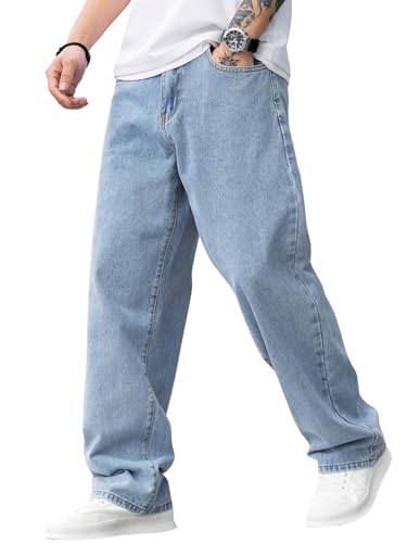 Lymio Men Jeans || Men Jeans Pants || Denim Jeans || Baggy Jeans for Men (Jeans-06-07-08) (32, Light Blue)