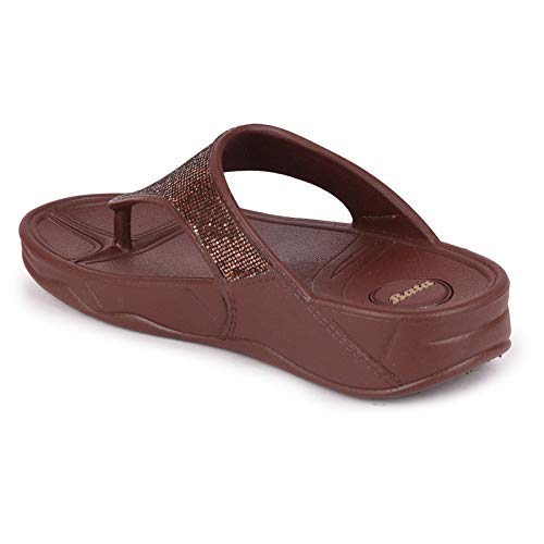 Sandak Women's KAFI Slippers(5724714_DARK BROWN_6 UK)