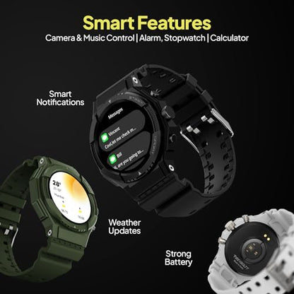 Fire-Boltt Newly Launched Quest Smartwatch 1.39" Full Touch GPS Tracking Smart Watch Bluetooth Calling, 100+ Sports Modes, 360 * 360 Pixel High Resolution, Health Suite & Rugged Outdoor Built