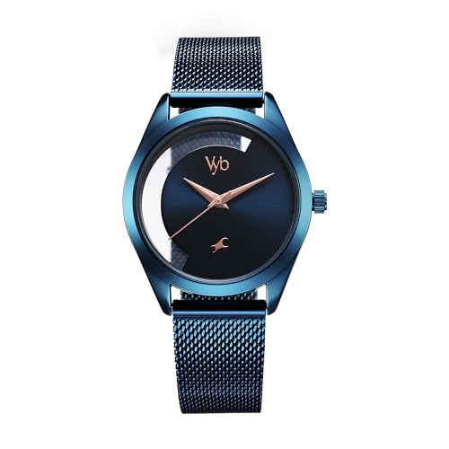 Fastrack Stainless Steel Analog Blue Dial Women Watch-Fv60031Qm01W, Blue Band