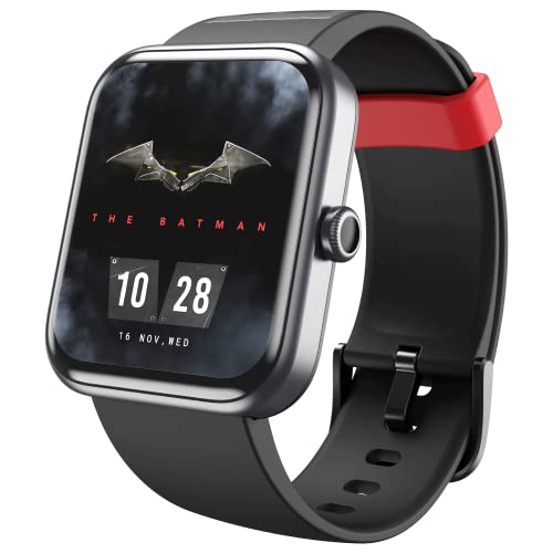 boAt Xtend Smart Watch The Batman Edition with Alexa Built-in, 1.69” HD Display, Multiple Watch Faces, Stress Monitor, HR, SpO2 & Sleep Monitor Monitoring, 14 Sports Modes,5 ATM(Crusador Knight Black)
