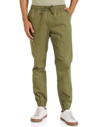 Amazon Brand - Symbol Men's Slim Casual Trousers (Symjg-To-01_Lt. Olive_32W X 29L