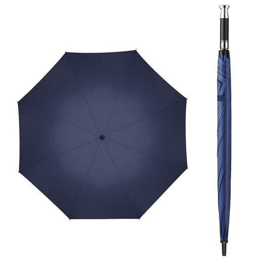 STAR WORK Maharajah Edition Waterproof Big Umbrellas for Men & Women | Stylish Handle With Umbrella Cover | Anti Fade Summer & Winter Chaata with Metal Stick & Floor Pointer | Double Canopy (Blue)