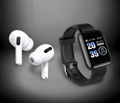 Bluetooth Wireless Earbuds & Smart Watch (Pack Of 2)Assorted Color - Blossom Mantra