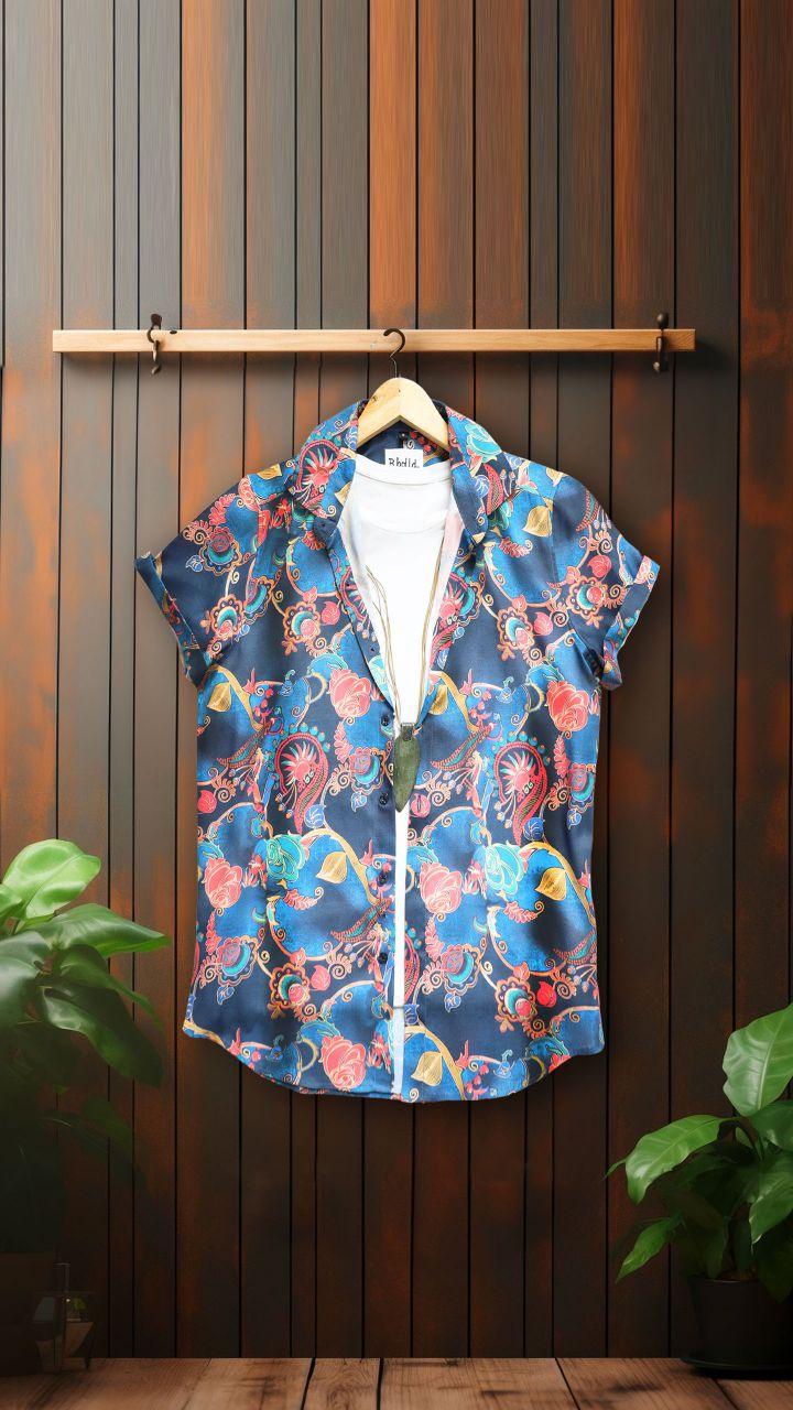 Be The Bold Rayon Printed Half Sleeves Regular Fit Mens Casual shirt - Blossom Mantra