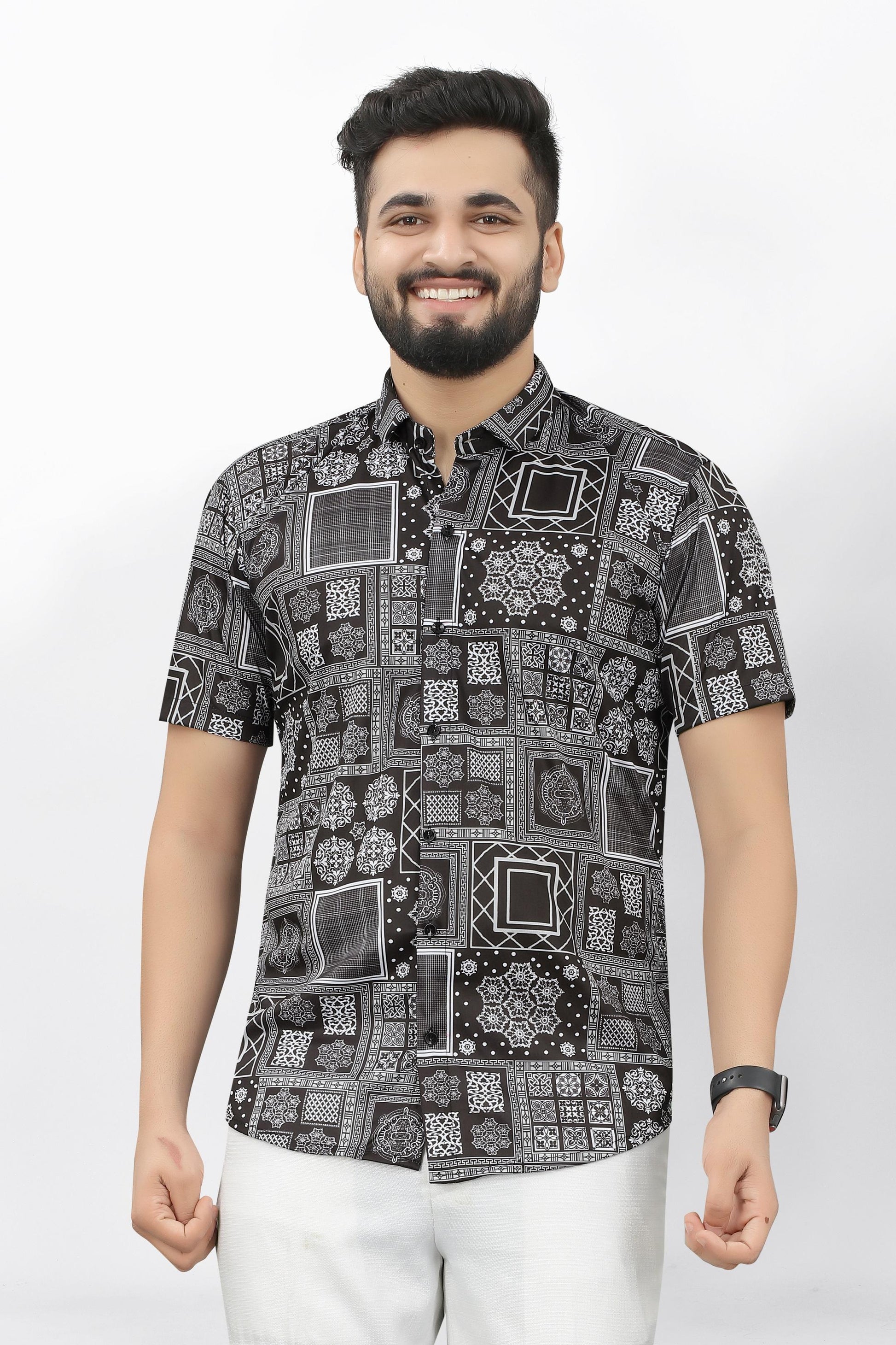 Men's Printed Shirt - Blossom Mantra