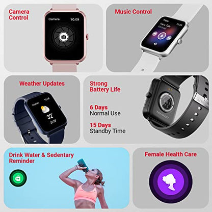 Fire-Boltt Ninja Call Pro Plus 1.83" Smart Watch with Bluetooth Calling, AI Voice Assistance, 100 Sports Modes IP67 Rating, 240 * 280 Pixel High Resolution - Blossom Mantra