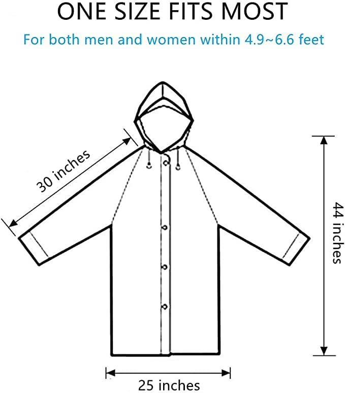 HACER EVA Waterproof Rain Coat Hooded Universal Outdoor Water Resistant Portable Suit for Men Women Boys & Girls (Universal, Grey)