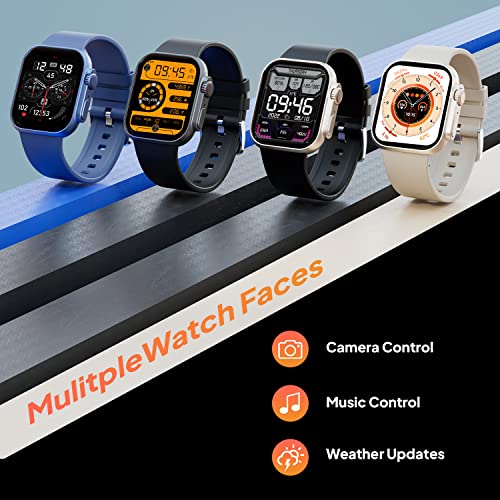 Fire-Boltt Gladiator 1.96" Biggest Display Smart Watch with Bluetooth Calling, Voice Assistant &123 Sports Modes, 8 Unique UI Interactions, SpO2, 24/7 Heart Rate Tracking (Black)