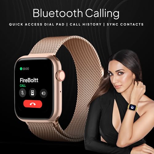 Fire-Boltt Lumos Stainless Steel Luxury Smart Watch with 1.91” Large Display, Bluetooth Calling, Voice Assistant, 100+ Sports Modes