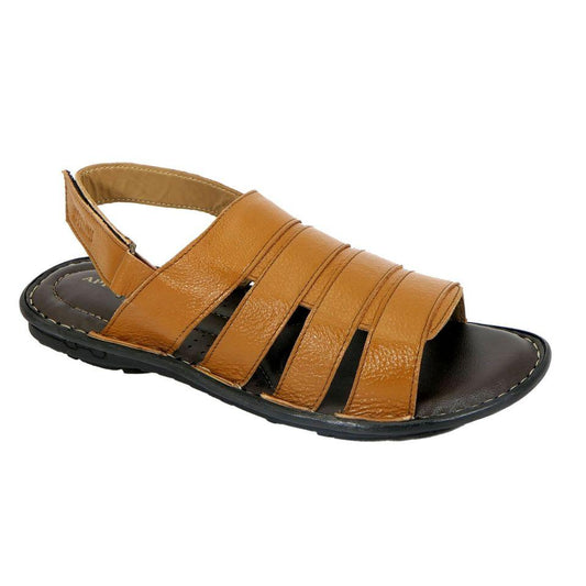 AM PM Men's Daily wear Leather Sandals - Blossom Mantra