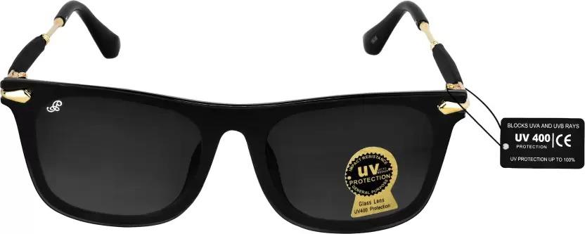 UV Protection Wayfarer Sunglasses (32) (For Men & Women, Black) - Blossom Mantra
