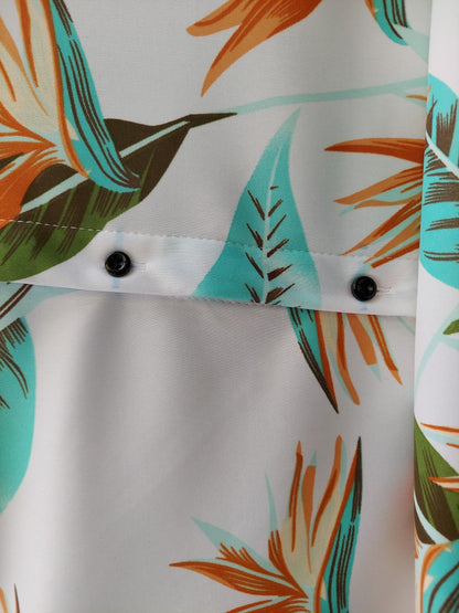 Men's Slim Fit Printed Spread Collar Casual Shirt - Blossom Mantra