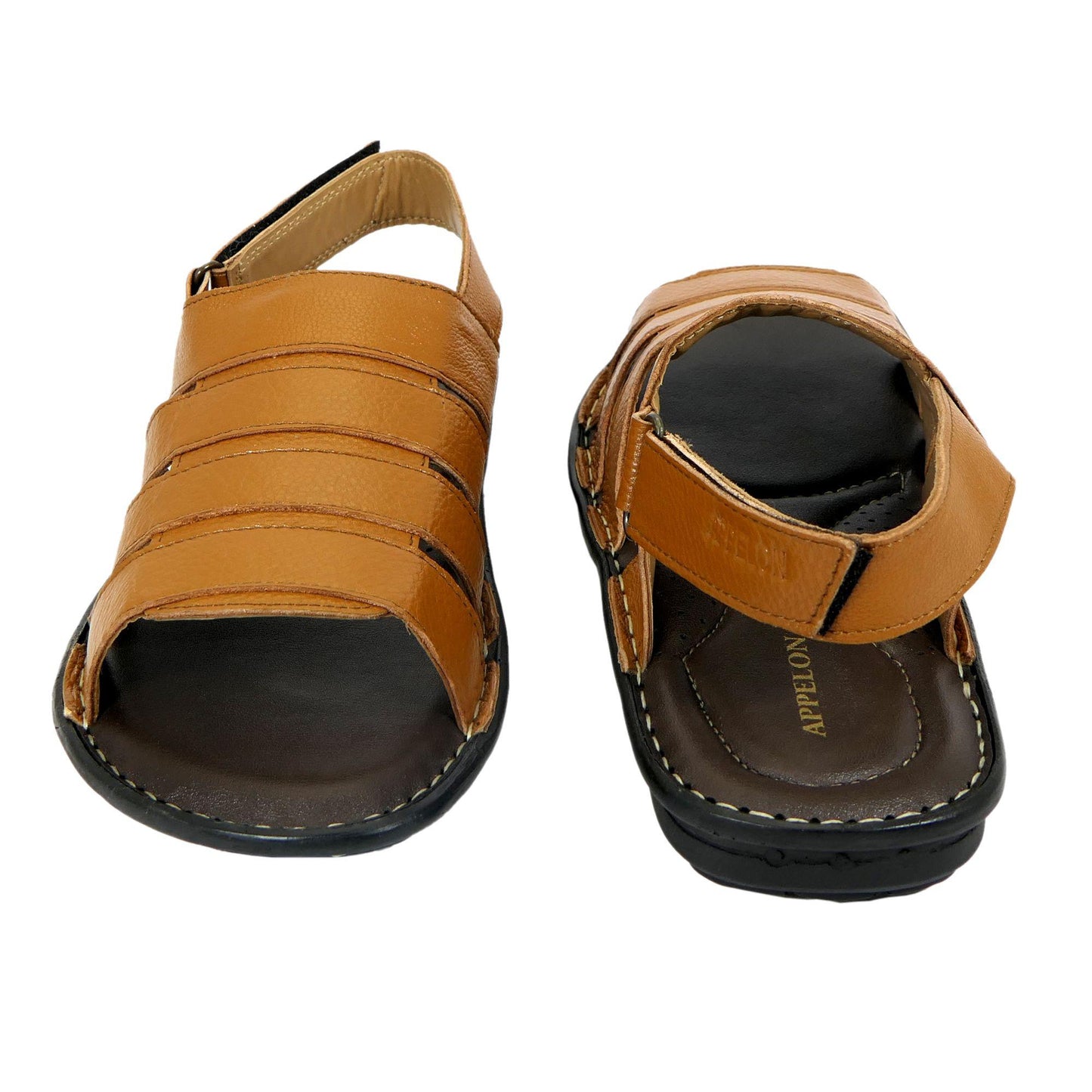 AM PM Men's Daily wear Leather Sandals - Blossom Mantra