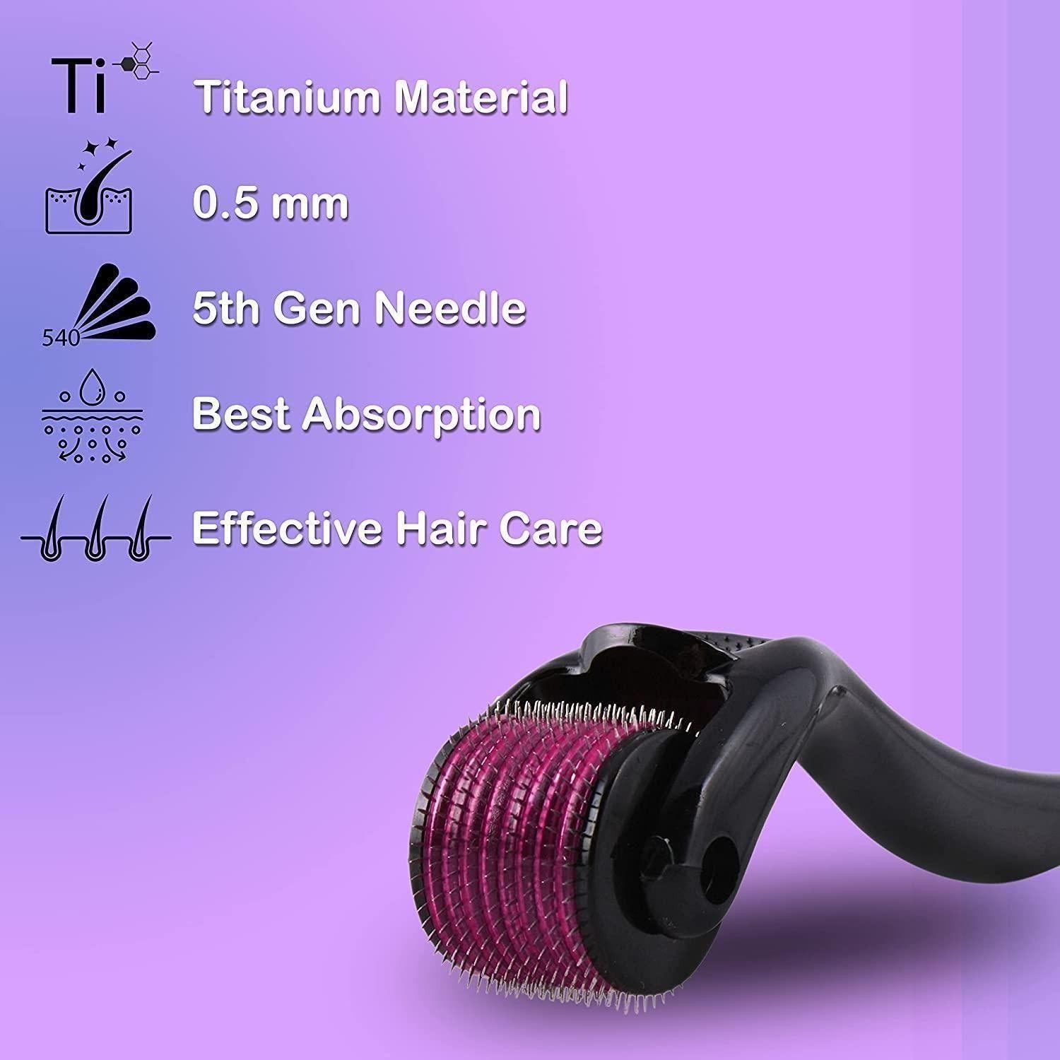 Derma Roller 0.5mm for hair regrowth for men/women - Blossom Mantra