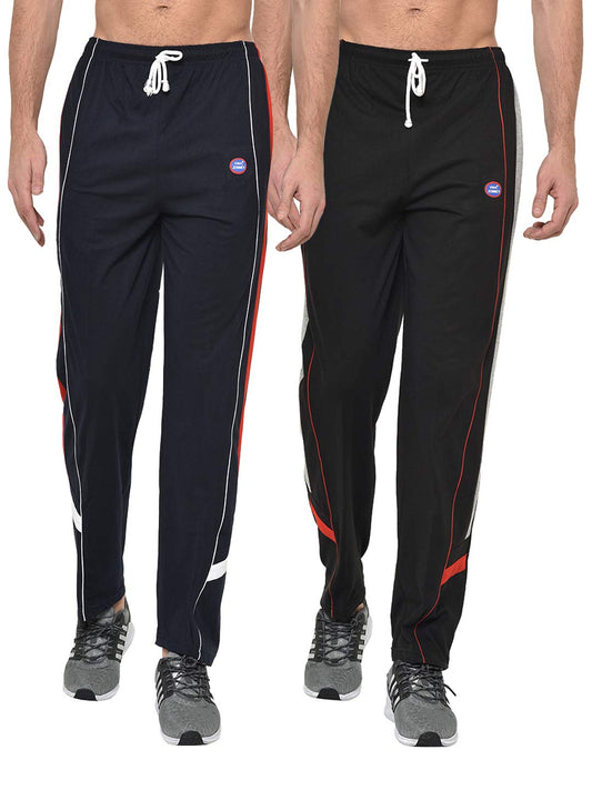 VIMAL JONNEY Men Regular Fit Trackpants Multi-Coloured X-Large Pack of 2-D7BD7N-XL