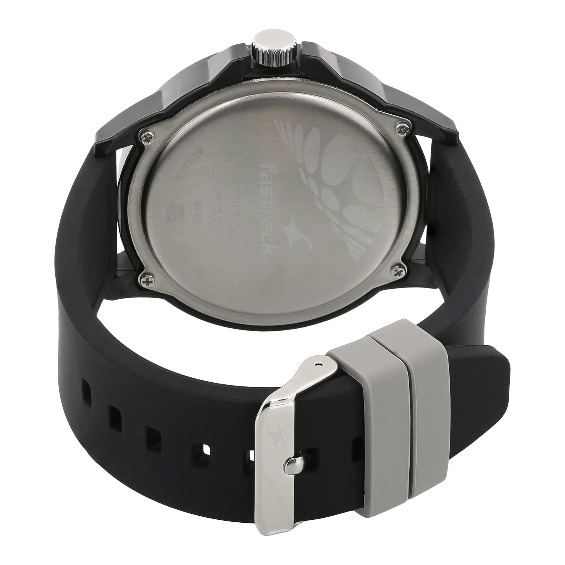 Fastrack Unisex Silicone Black Dial Analog Watch -Nr38024Pp25, Band Color-Black - Blossom Mantra