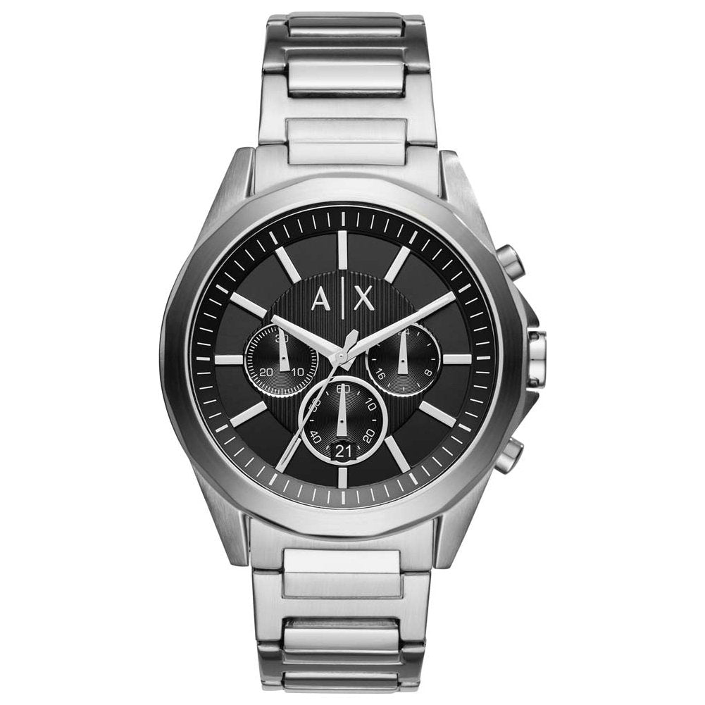 Armani Exchange Analog Black Dial Silver Band Men's Stainless Steel Watch-AX2600 - Blossom Mantra