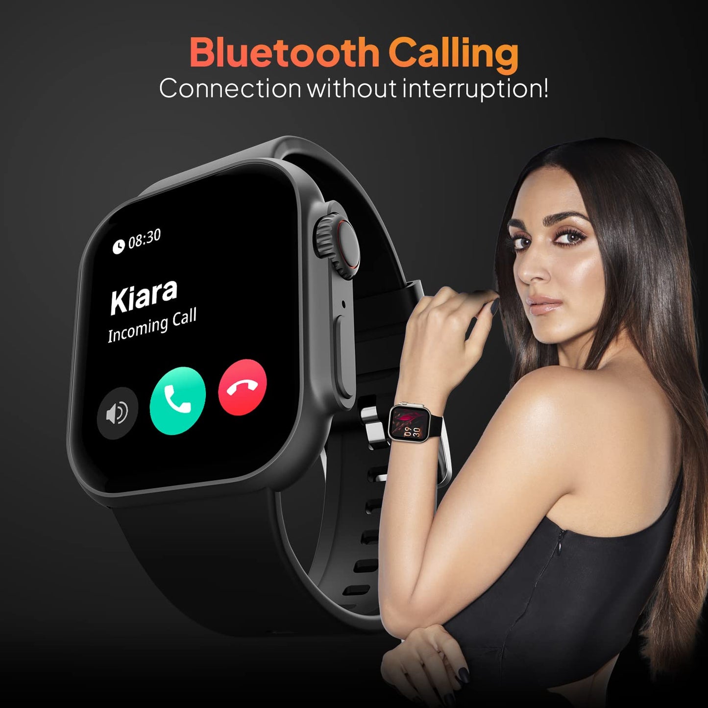 Fire-Boltt Gladiator 1.96" Biggest Display Smart Watch with Bluetooth Calling, Voice Assistant &123 Sports Modes, 8 Unique UI Interactions, SpO2, 24/7 Heart Rate Tracking (Black)