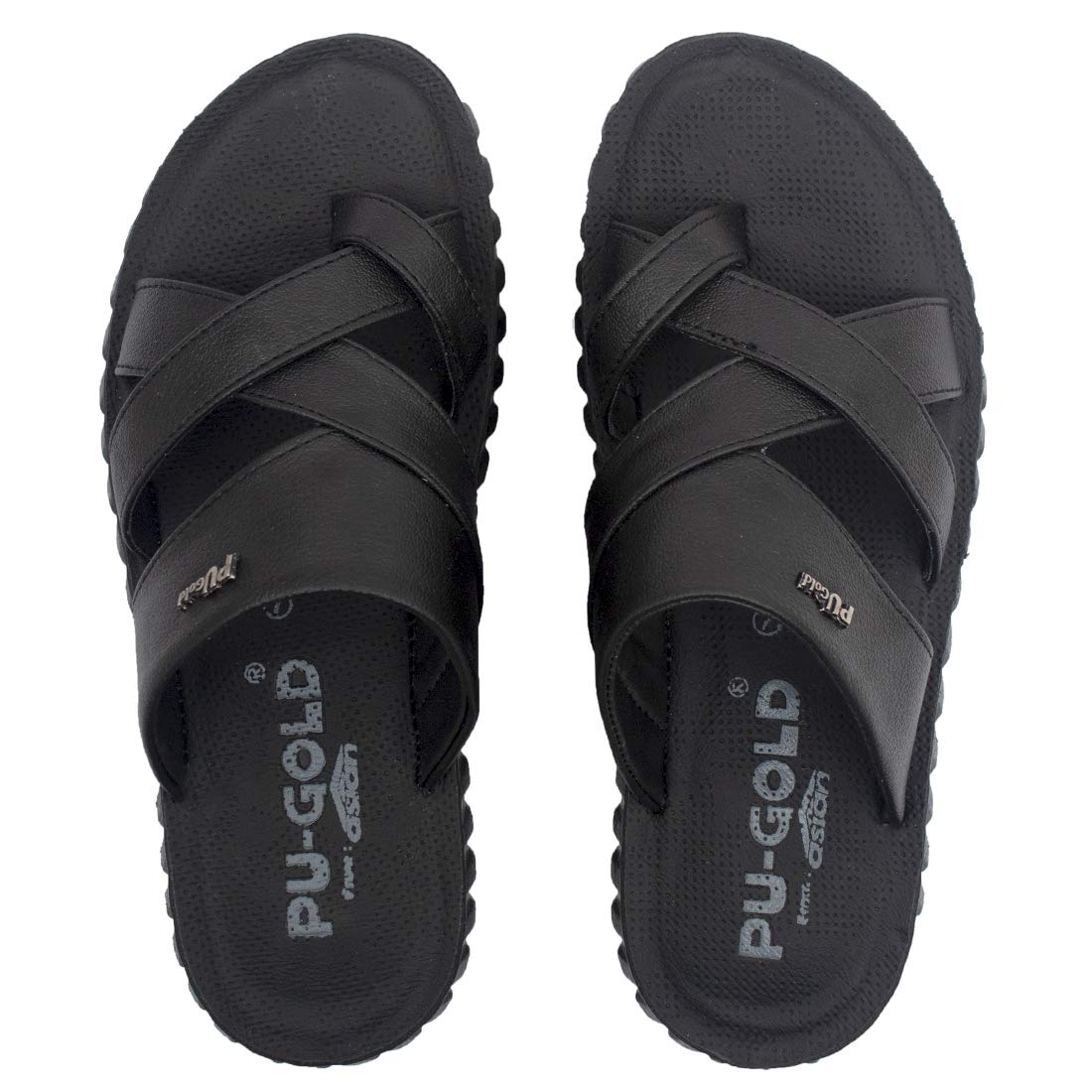 ASIAN 4817 black thong sandals doctor slipper For Men UK-9