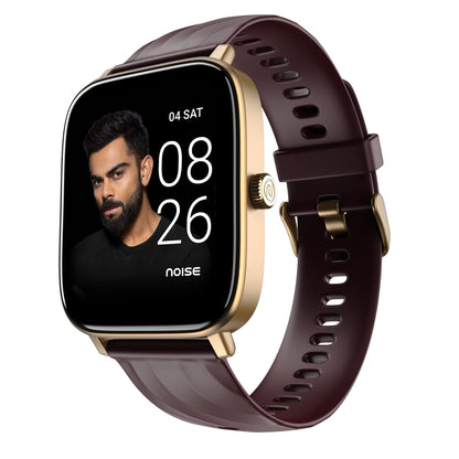 Noise Newly Launched Quad Call 1.81" Display, Bluetooth Calling Smart Watch, AI Voice Assistance, 160+Hrs Battery Life, Metallic Build, in-Built Games, 100 Sports Modes, 100+ Watch Faces (Deep Wine) - Blossom Mantra