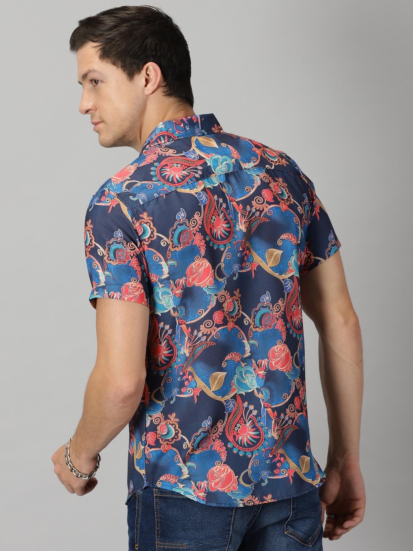 Be The Bold Rayon Printed Half Sleeves Regular Fit Mens Casual shirt - Blossom Mantra