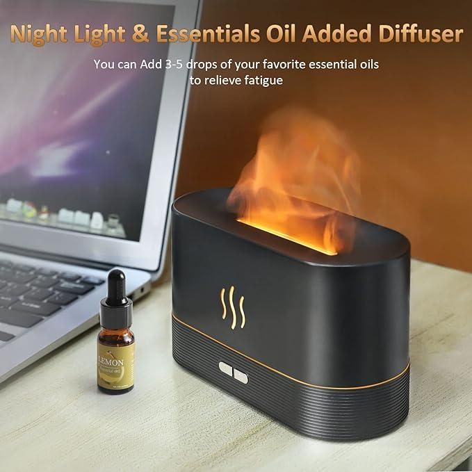 Plastic Flame Diffuser Brightness Humidifier-Auto Off Essential Oil-2 Modes - Blossom Mantra