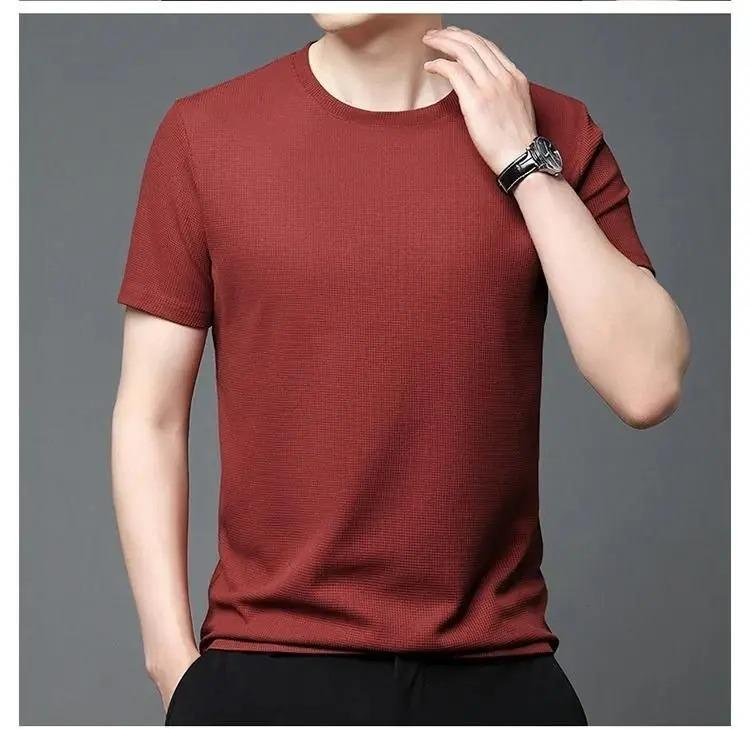 Men 4 Way Strecthable Round Neck T-shirt - Blossom Mantra