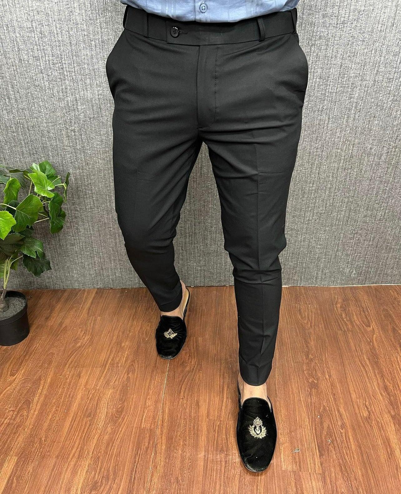 Men's Strechable Formal Trouser pant - Blossom Mantra