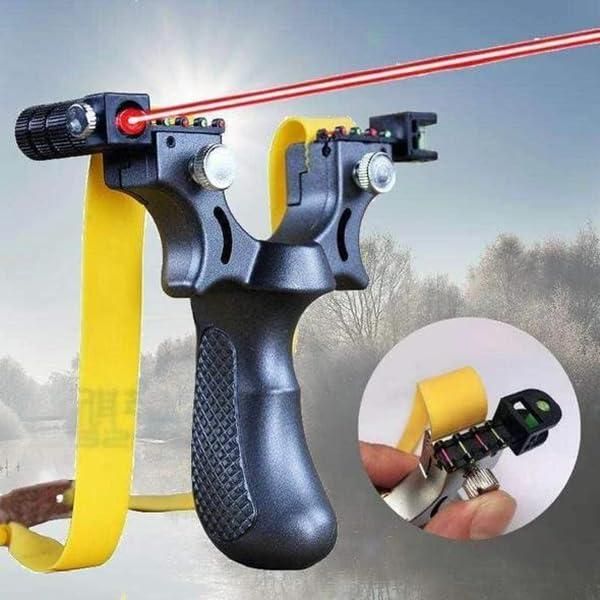 Outdoor Slingshot with Rubber Band Entertainment Competition Target Practice Laser Slingshot - Blossom Mantra