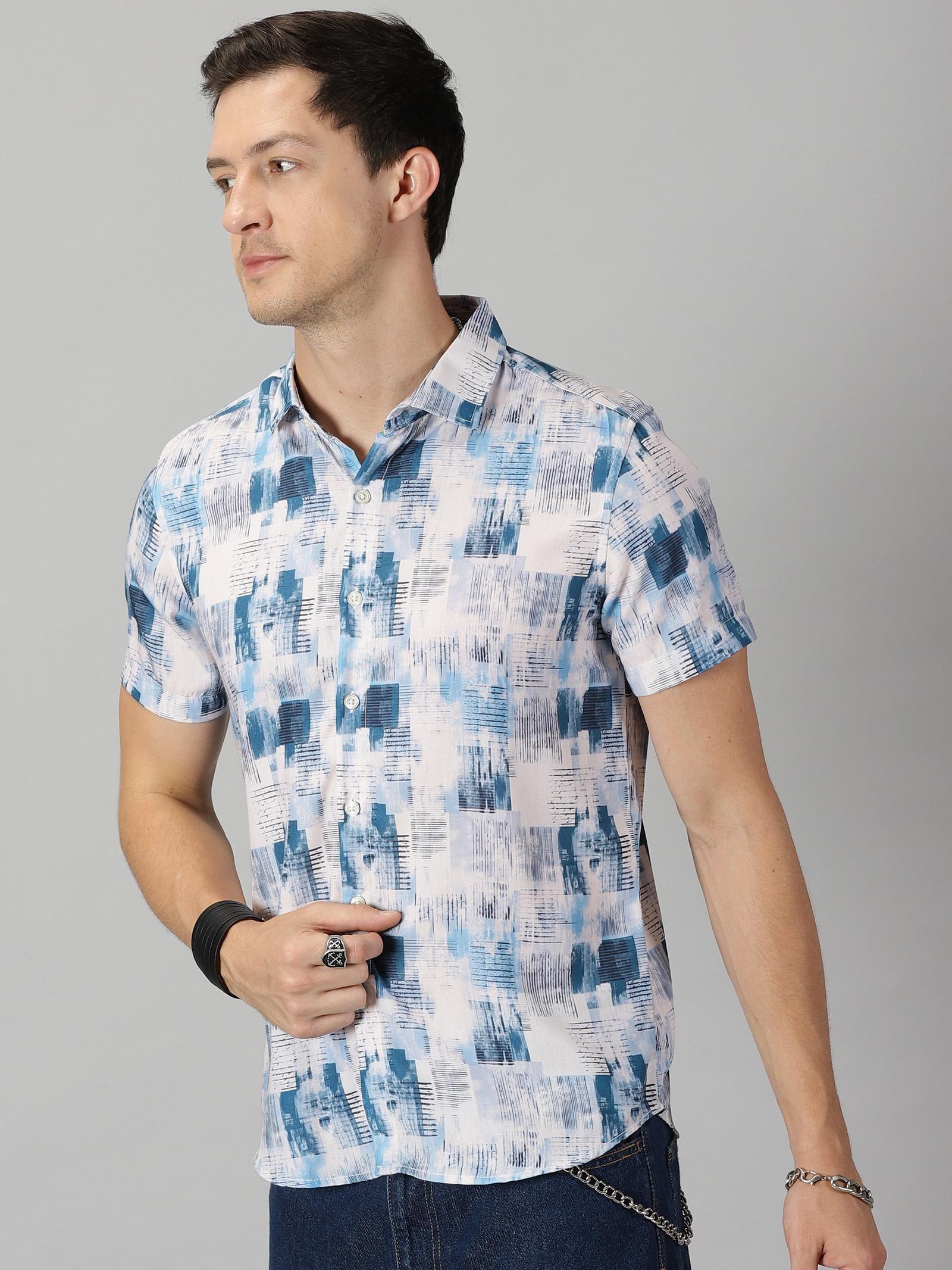 Be The Bold Rayon Printed Half Sleeves Regular Fit Mens Casual shirt - Blossom Mantra