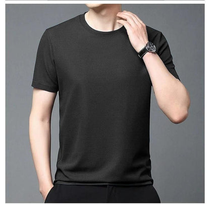 Men 4 Way Strecthable Round Neck T-shirt - Blossom Mantra