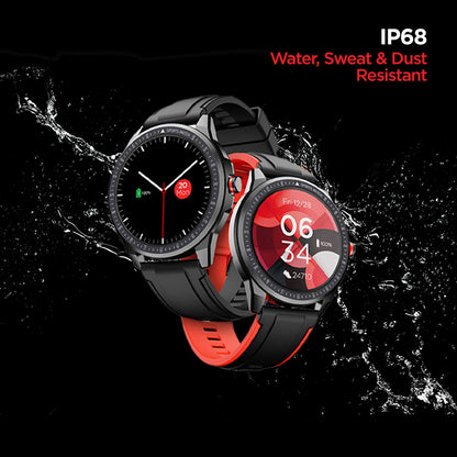 boAt Flash Edition Smart Watch with Activity Tracker,Multiple Sports Modes,Full Touch 3.30 cm (1.3") Screen,Gesture, Sleep Monitor,Camera & Music Control,IP68 Dust,Sweat & Splash Resistance(Moon Red)