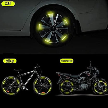 20Pcs Car Wheel Radium Sticker| Car & Bike Wheel Decoration Reflective Sticker - Blossom Mantra