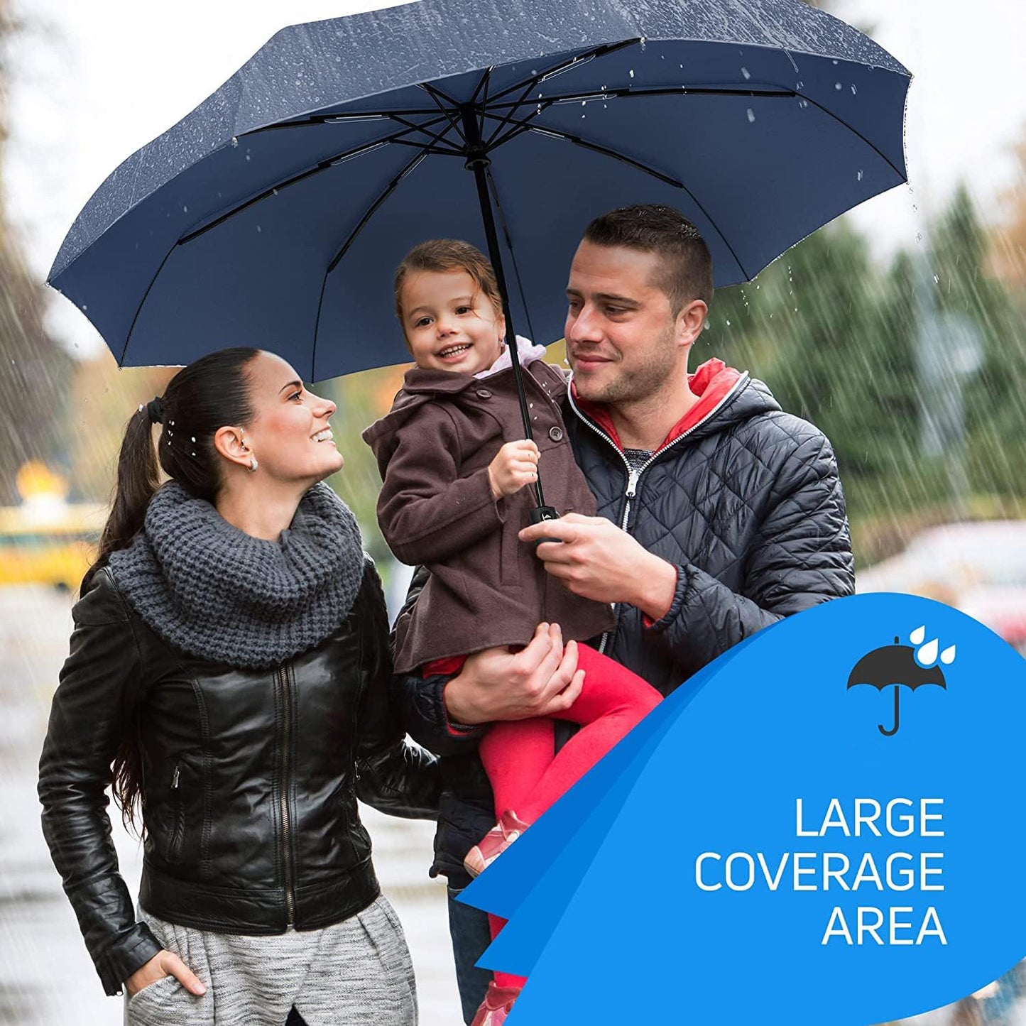 WIDEWINGS Umbrella, Umbrella for Men, Umberallas for Rain Big Size Men, Windproof Umberalla Large for Man,Women,Kids,Girls,Boys(BLUE)