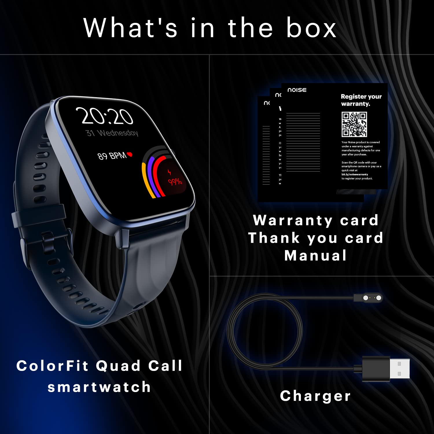 Noise Newly Launched Quad Call 1.81" Display, Bluetooth Calling Smart Watch, AI Voice Assistance, 160+Hrs Battery Life, Metallic Build, in-Built Games, 100 Sports Modes, 100+ Watch Faces (Deep Wine) - Blossom Mantra