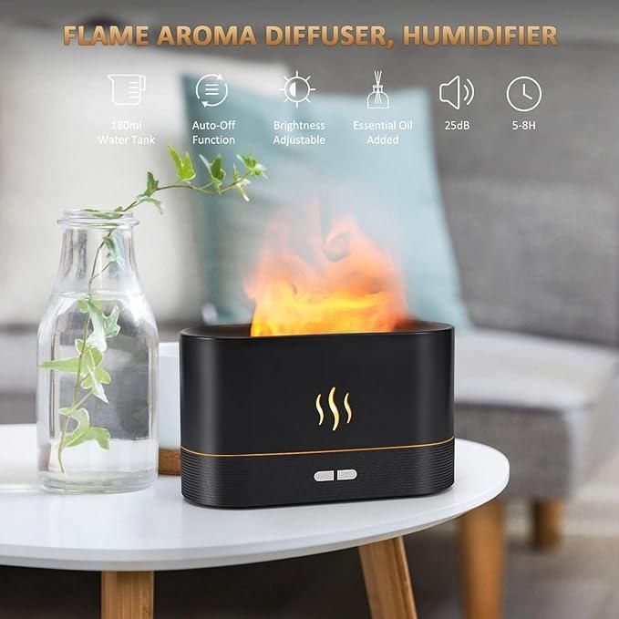 Plastic Flame Diffuser Brightness Humidifier-Auto Off Essential Oil-2 Modes - Blossom Mantra