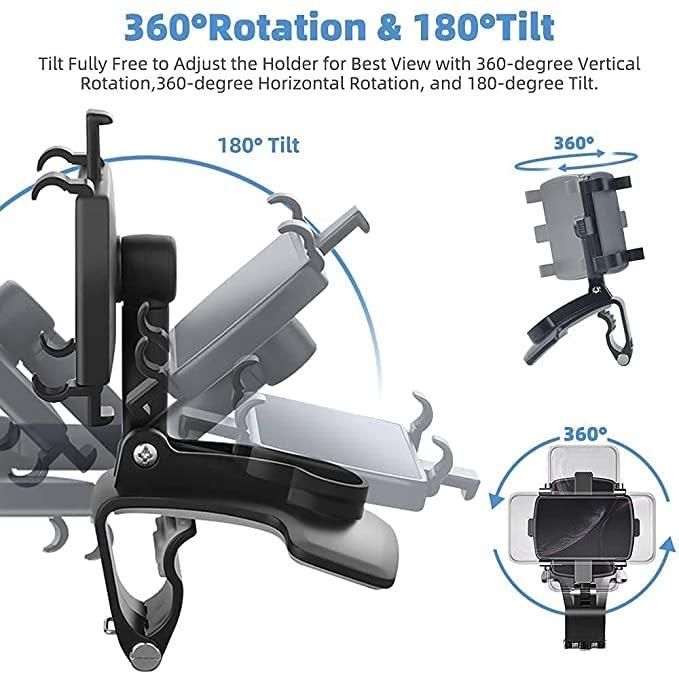 Car Cradle Mobile Phone Holder Mount Stand with 360 degrees Rotation - Blossom Mantra