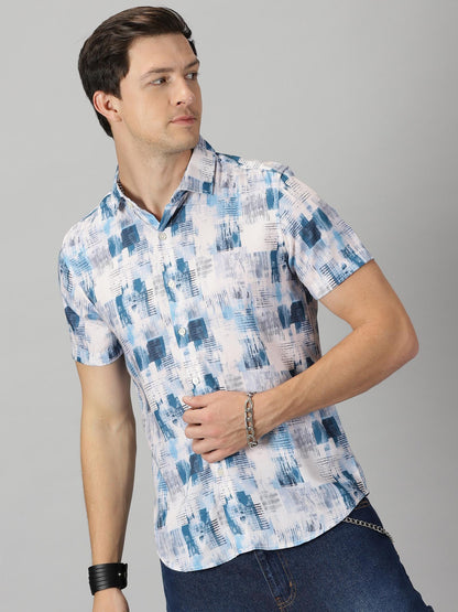 Be The Bold Rayon Printed Half Sleeves Regular Fit Mens Casual shirt - Blossom Mantra