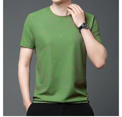 Men 4 Way Strecthable Round Neck T-shirt - Blossom Mantra