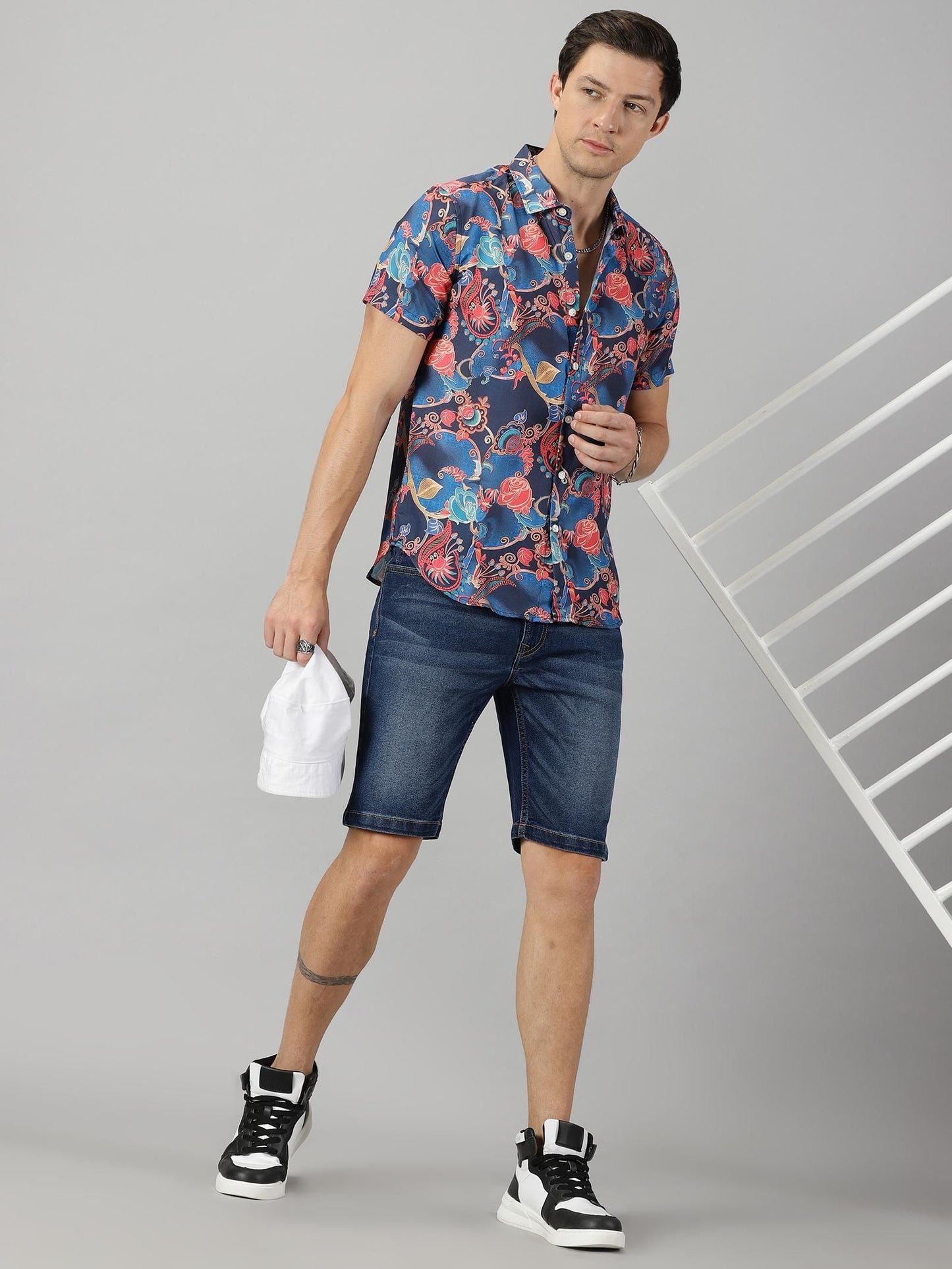 Be The Bold Rayon Printed Half Sleeves Regular Fit Mens Casual shirt - Blossom Mantra