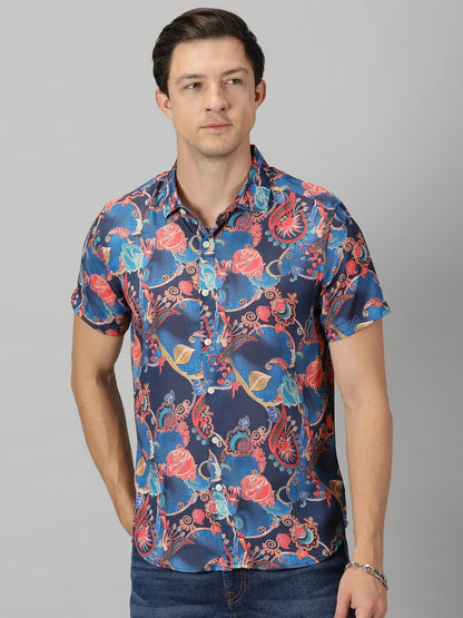 Be The Bold Rayon Printed Half Sleeves Regular Fit Mens Casual shirt - Blossom Mantra