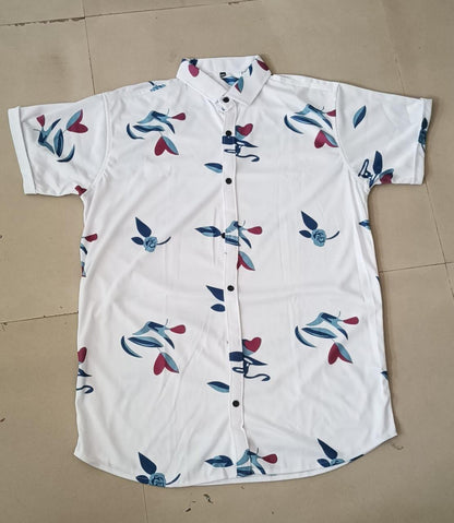 Lycra Printed Men's Shirt - Blossom Mantra