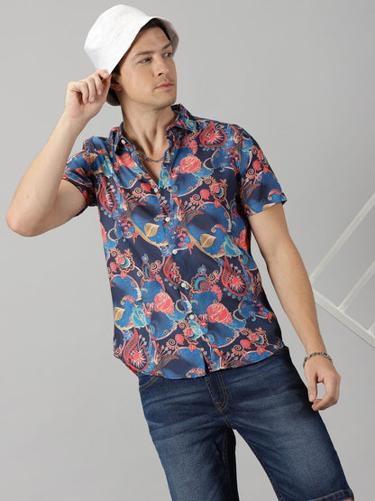 Be The Bold Rayon Printed Half Sleeves Regular Fit Mens Casual shirt - Blossom Mantra